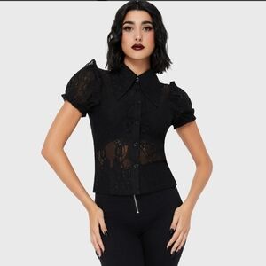 Killstar Black Lace Blouse